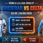 Nhận định và link xem trực tiếp bóng đá trận Real Sociedad vs Celta Vigo lúc 02h00 ngày 4/9 Full HD trên Xoilac TV.